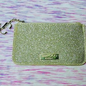 JIMMY CHOO GOLD PLATED SPARKLY WALLET